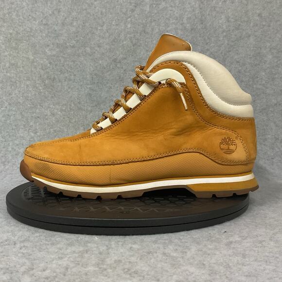 Timberland Boots Euro Dub Mens Size 9 M Work Hiking Casual Leather Wheat - Picture 3 of 6